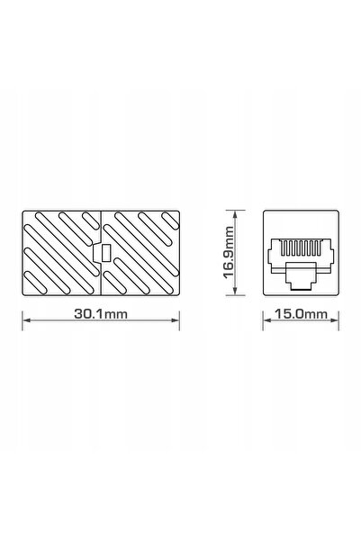 MONTIS 10x CONECTOR DE REȚEA ETHERNET RJ45 UTP CAT6 ADAPTOR DE EXTENSIE CABLU...