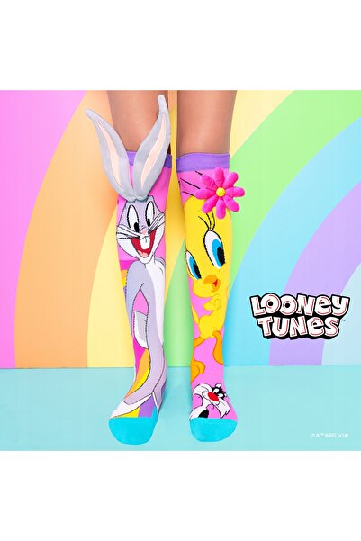 NO BRAND Șosete 3D pentru copii, până la genunchi, cu Bugs, Iepure, Tweety, 3...