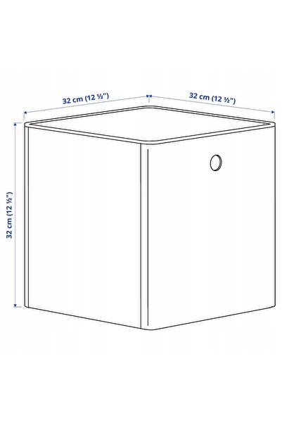 NO BRAND IKEA KUGGIS cutie de depozitare cu capac, albă, 32x32x32 cm