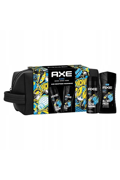 NO BRAND Set cadou Ax pentru bărbați, Alaska (deodorant + gel), geantă cosmetică