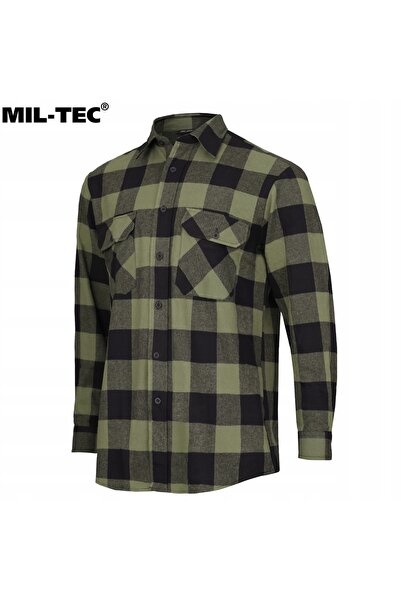 Mil-Tec Cămașă de flanelă Negru/Maro L