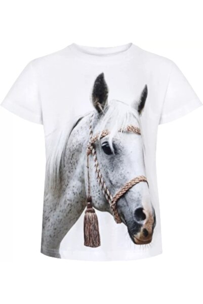 NO BRAND TRICOU PENTRU COPII WADERA CU CAL ALB -98/104