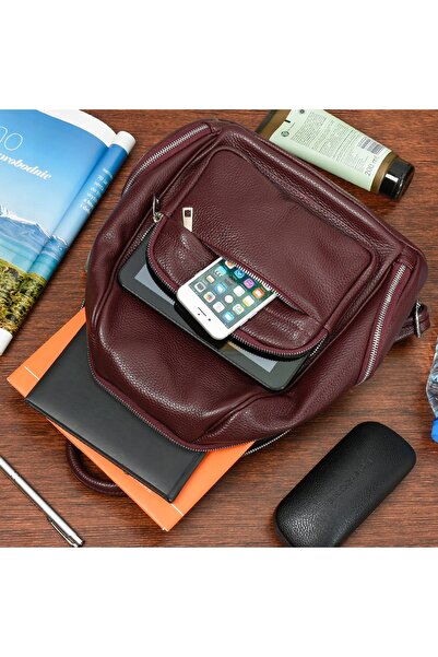 NO BRAND Rucsac din piele italiană, elegant, de damă, la modă, capacitate pre...
