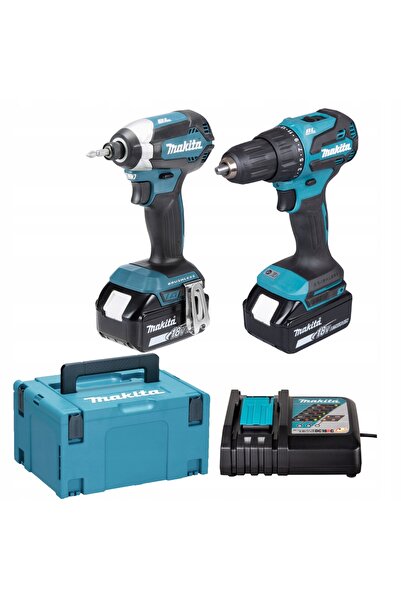 Makita DLX2537TJ 18V LXT 2x5Ah DHP490 DTD153 set, valiză
