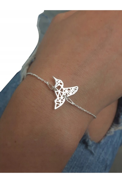 NO BRAND Brățară argint colibri origami argint 925
