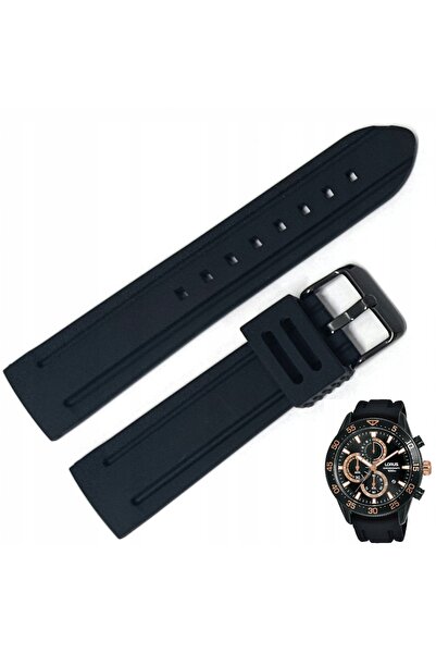 JORDAN KERR Curea de ceas originală din silicon negru LORUS RM371FX9 22 mm