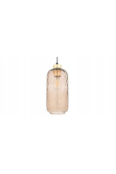 NO BRAND Lampă suspendată decorativă ovală din sticlă chihlimbar PESCARA TK L...