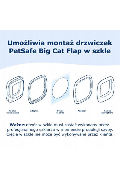 NO BRAND Adaptor de instalare PetSafe Big Cat Flap pentru uși și ferestre de ...