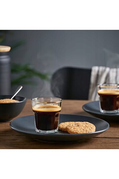 NO BRAND Pahar de espresso IKEA POKAL, sticlă incoloră, 100ml x 6 bucăți
