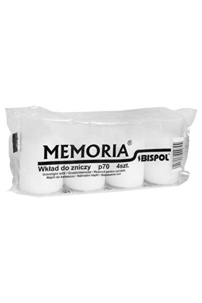 BISPOL Set 2 x 4 Candela Alba Tip Rezerva Bispol, 22 Ore