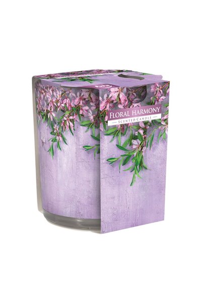 LCA Set 2 x Lumanare Parfumata in Pahar Imprimat, Floral Harmony, 22 Ore