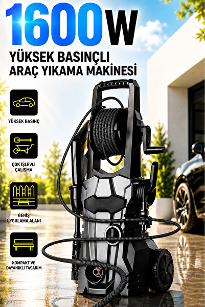 Subzero Ev Tipi Araç Yıkama Makinesi Kablolu Evde Oto Yıkama Cihazı 1600W 75 ...