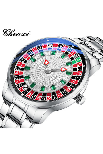 Choice1 SilverSteel CHENXI Top Brand Fashion 360 ° Rotating Dial Luxury Rhine...