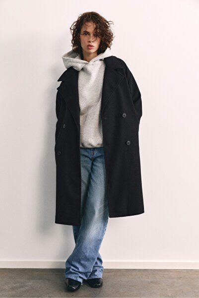 Pull & Bear Çift düğmeli kaban