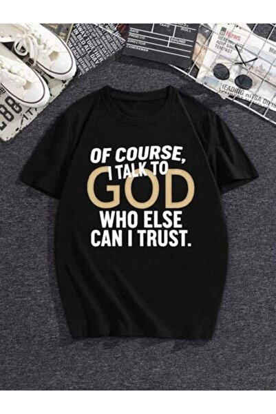 21JNRY Of Course, I Talk To God Women's Casual Short Sleeve T-Shirt 1 Piece H...