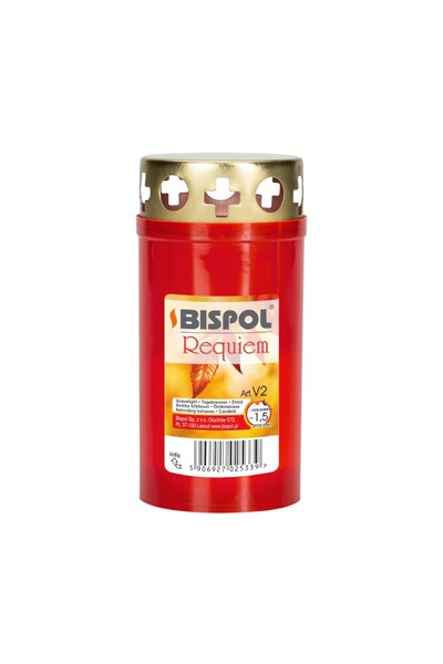 LCA Set 3 x Candela cu Capac V2c Rosu, 36 Ore