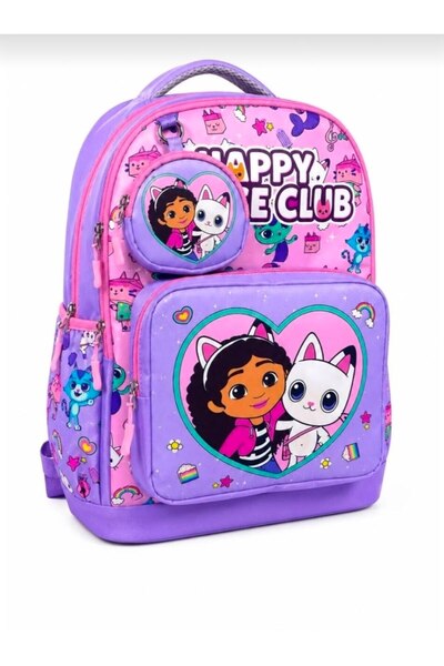 ÇANTAM GELSİN Set of 4, Girl's Patterned Primary School School Bag + Lunch Bo...