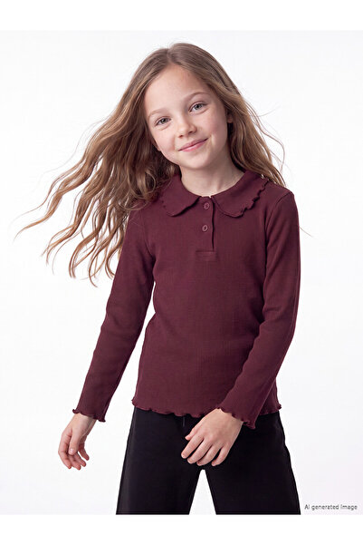 LC Waikiki Rmz Gi̇yi̇m Farkiyla Baby Roba Collar Girl's T-Shirt