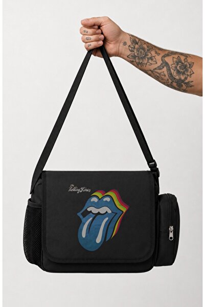 Fuddy Moda Unisex Rock Band Colorful Rolling Stones Printed Messenger Bag