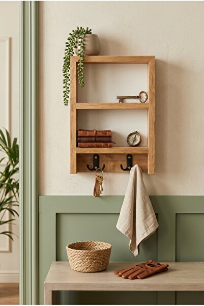 homeliva Duvara Montajlı Dekoratif Anahtarlık Dolabı 35x24x7 cm - Anahtar Ask...