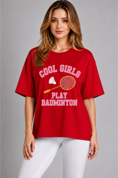 VODEXA Unisex Oversize Tennis Printed T-Shirt 100% Cotton Tennis Themed Comfo...