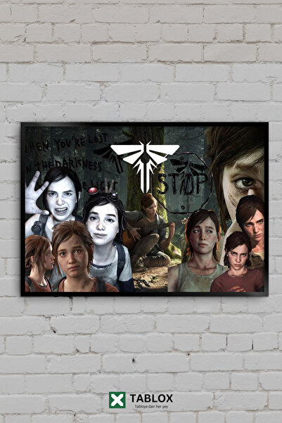 TABLOX The Last Of Us Ellie Fireflies Colaj cu luminițe, tablou decorativ înr...