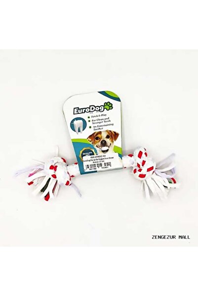 Eurodog Zengezur Dental Floss Two Knots Thin White Red (181237) 15 cm