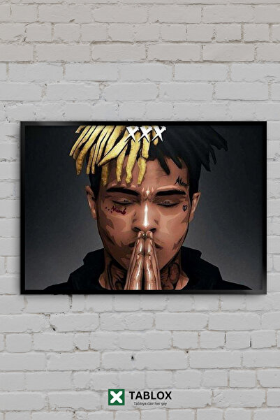 TABLOX Xxxtentacion Rap Music Artist Dua Illustration Framed Decorative Mdf P...