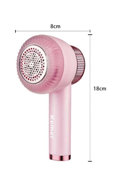 Kemei Rechargeable Electric Fabric Shaver & Lint Remover, Pink