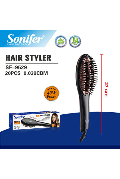 Sonifer فرشاة فرد الشعر الكهربائية 55 واط رقمية 80-190 درجة مئوية SF-9529 ضما...