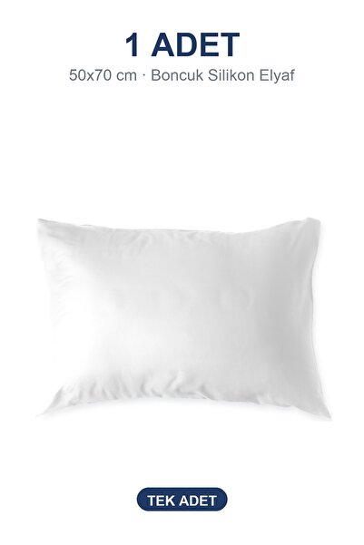 Binna Soft Eco Biyeli Yastık 50x70 cm 600 gr Boncuk Silikon Elyaf Dolgulu - Bebe Mavisi