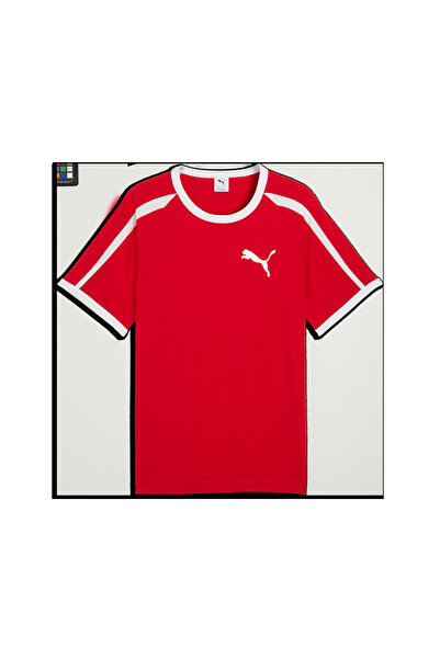 Puma T7 Ringer Tee Erkek Kırmızı T-Shirt & Polo