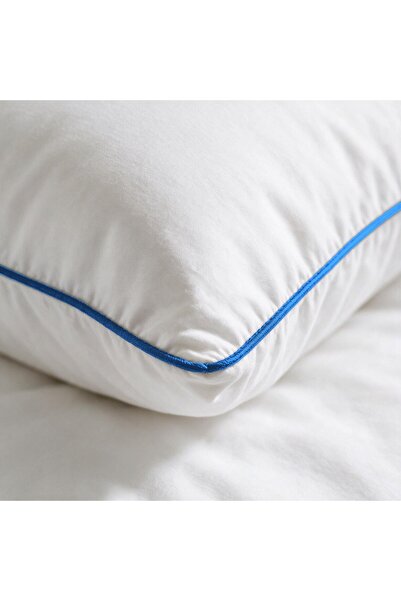 Binna Soft Eco Biyeli Yastık 50x70 cm 600 gr Boncuk Silikon Elyaf Dolgulu - Mavi