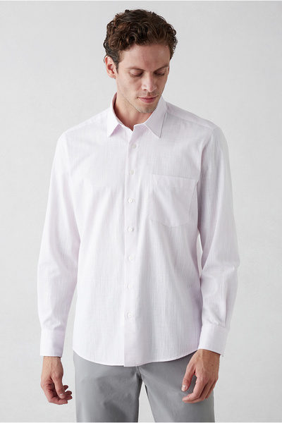 Kiğılı Long Sleeve Regular Fit Pocketed 100% Cotton Shirt