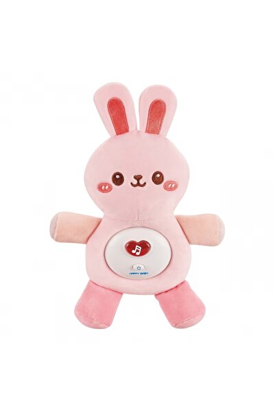 Chipolino Jucarie de plus iepuras pentru bebelusi cu lumini si melodii pink