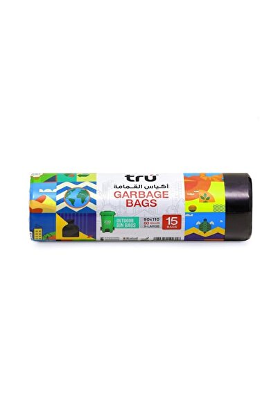 Generic Brand Garbage Bags Compact Roll Black 90x110cm 60Gallon 15bags
