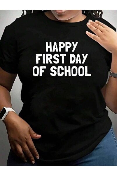 k222 Vintage Happy First Day Of Teacher Back To School Black Graphic T Shirts...