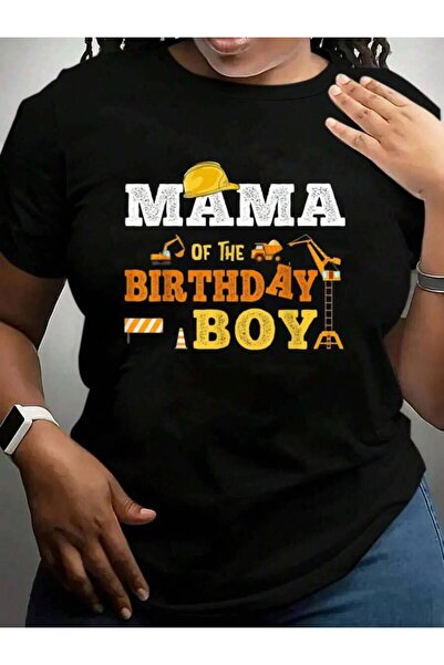 k222 Mama Of The Birthday Boy Construction Matching Family Cruise Vacation Tr...