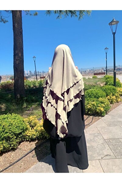 MÜHTEŞEM TEKSTİL Şal Hazır Peçeli Pratik Eşarp Tesettür Hijab 3 Kat Şifon Crepe