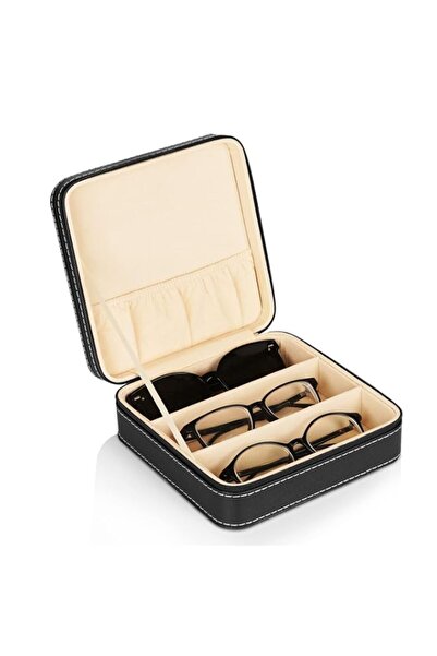 Generic Brand Portable 3-Slot Glasses Storage Travel Sunglass Organizer Zippe...