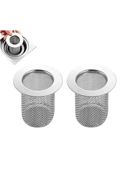 Generic 2 Pack Drain Strainer Mesh Basket Filter 55x34x40mm, Stainless Steel ...