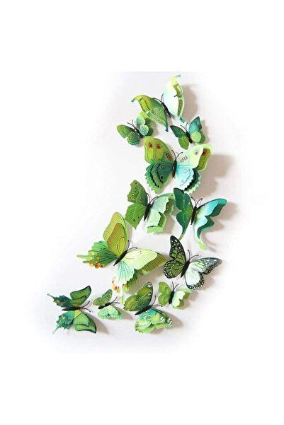 Generic 3D butterflies wall decoration - Green-GF-137
