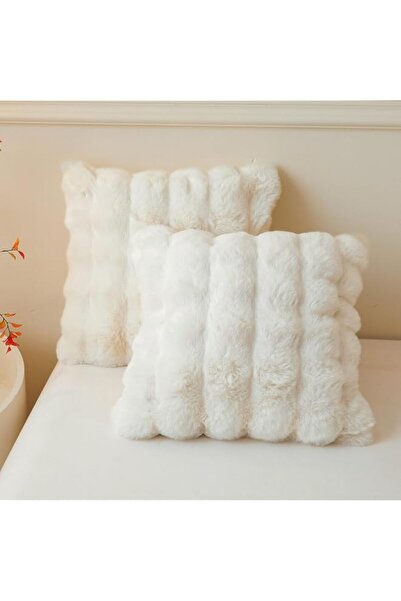 Generic Brand 2 Pack Fluffy Faux Rabbit Fur Pillow Covers 18x18, Luxury Plush...