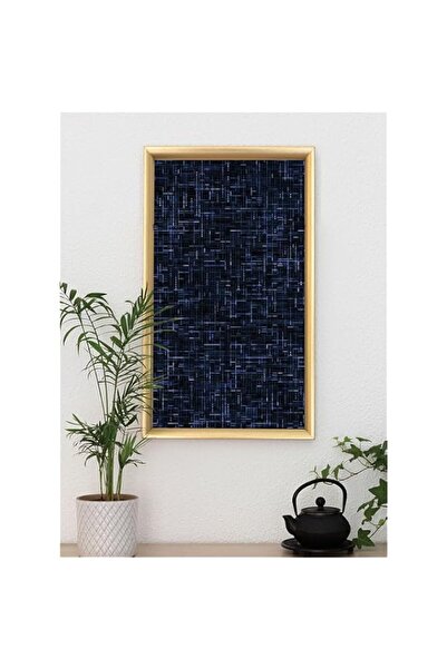 Generic Brand 'Blue Lines' Digitally Printed Wall Poster with Photo Frame by ...