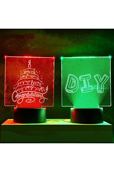Generic Brand 3D Night LED Light Lamp Base with 4 Pieces Clear Acrylic Sheets...