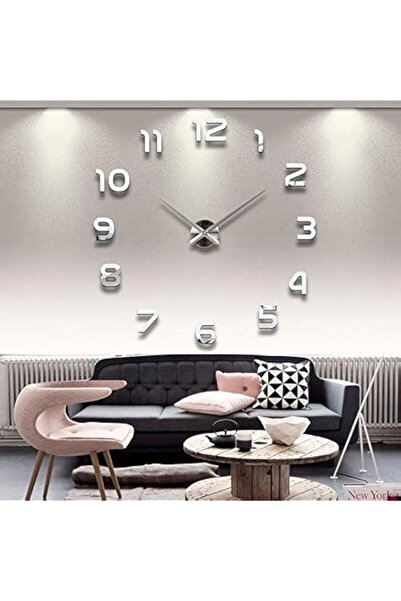Generic Brand HALAMODO 3D Frameless Wall Clock Stickers - Large Acrylic DIY M...
