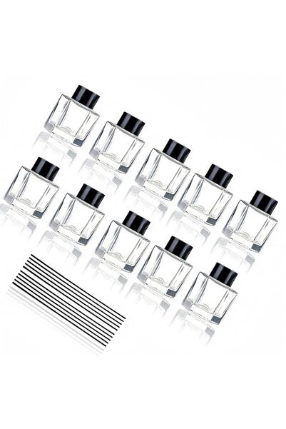 Generic Brand Glass Diffuser Bottles 50 ml with Black Aromatherapy Stick & Ca...