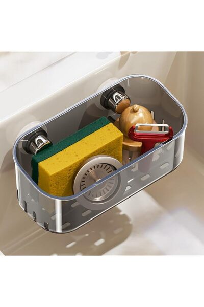 Generic Sponge Holder with Strong Suction Cup, Removable Dish Sponge Caddy, K...