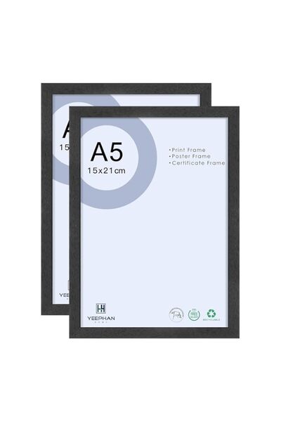 Generic Brand Black Photo Frame 8 x 6 Inch/A5 21x15cm Solid Wood Photo Frame ...