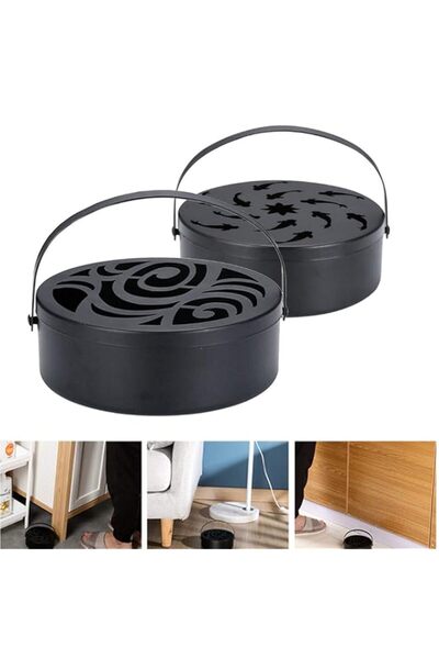 Generic Brand Portable Iron Coil Holder, Fireproof Sandalwood Burner with Lid...